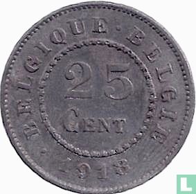 Belgique 25 centimes 1918 - Image 1