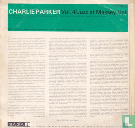 Charlie Parker Vol 4 "Jazz at Massey Hall"  - Afbeelding 2