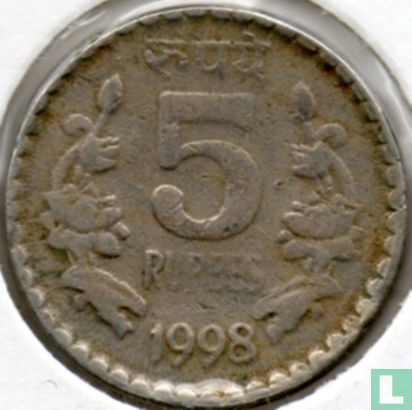 India 5 rupees 1998 (Calcutta - security edge) - Afbeelding 1