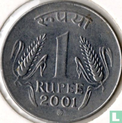 India 1 rupee 2001 (Kremnica) - Image 1