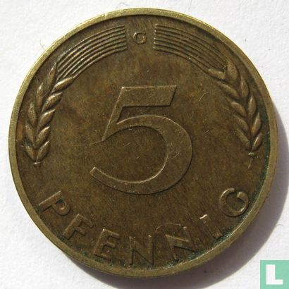 Allemagne 5 pfennig 1967 (G) - Image 2