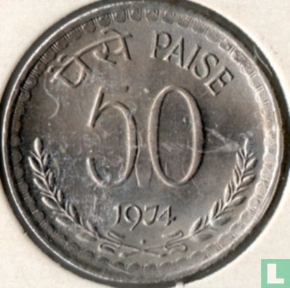 India 50 paise 1974 (Bombay) - Afbeelding 1