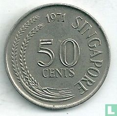 Singapour 50 cents 1971 - Image 1