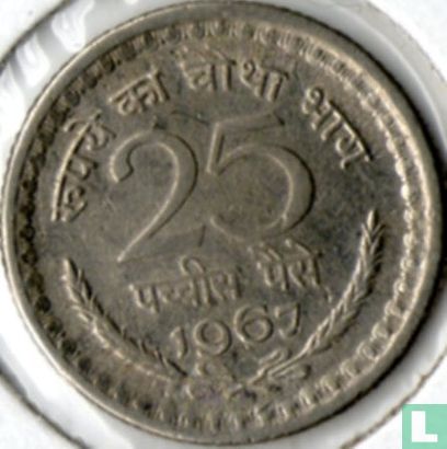 India 25 paise 1967 (Calcutta) - Image 1