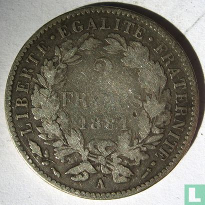 France 2 francs 1881 - Image 1