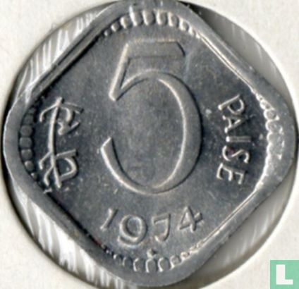 India 5 paise 1974 (Bombay) - Image 1