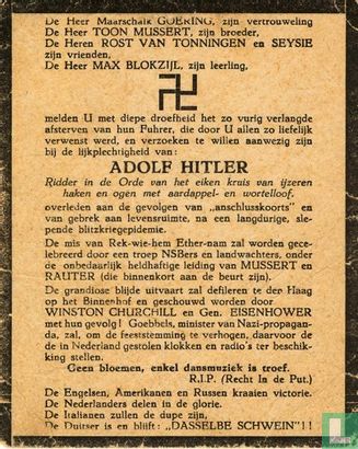 In memoriam 'Adolf Hitler'  - Afbeelding 2