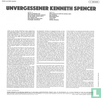 Unvergessener Kenneth Spencer - Afbeelding 2