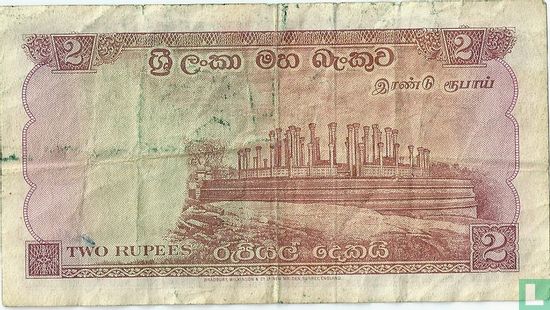Ceylon 2 roupies 1960 - Image 2