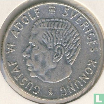 Sweden 1 krona 1954 - Image 2