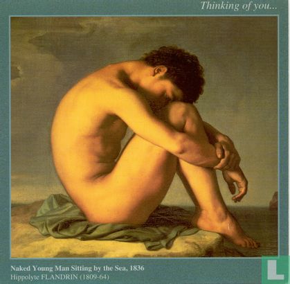 Naked young man sitting by the sea, 1836 - Image 1