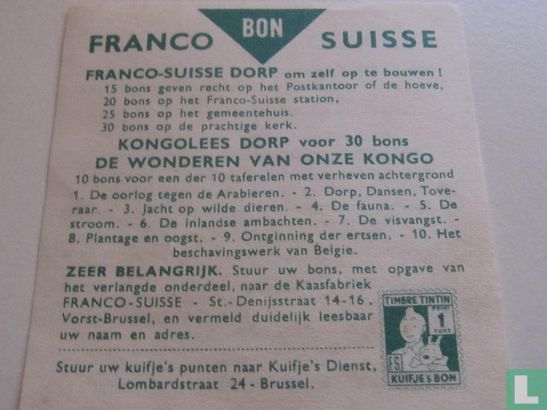 Kuifje bon franco suisse - Afbeelding 2