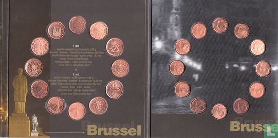 Europa 1 en 2 cent set 2002 "Brussel Hoofdstad Europa" - Afbeelding 1