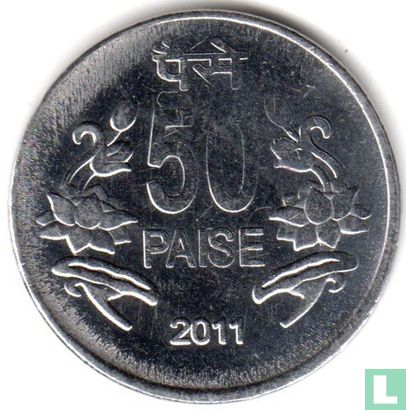 India 50 paise 2011 (Calcutta) - Image 1