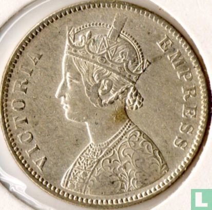 Brits-Indië 1 rupee 1885 (Calcutta) - Afbeelding 2