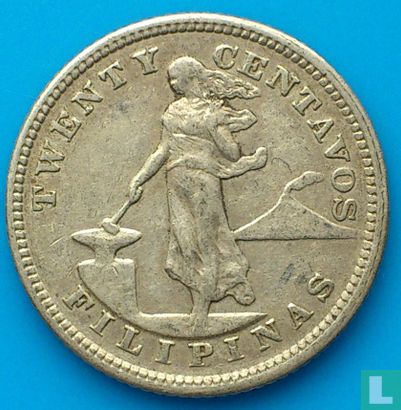Philippines 20 centavos 1903 (sans S) - Image 2