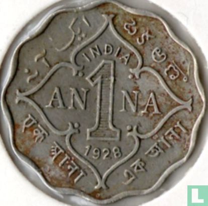 Brits-Indië 1 anna 1928 (Calcutta) - Afbeelding 1