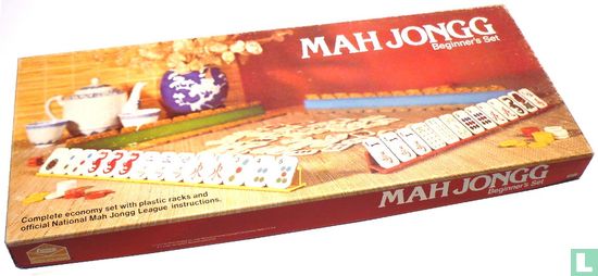 Mah Jongg Amerikaans merken Milton Bradley bordspellendoos met plastic latten  - Image 1