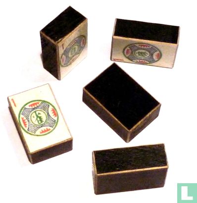 Mah Jongg Amerikaans merken Milton Bradley zwarte 5-laden doos - Afbeelding 3
