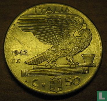 Italie 50 centisimi 1942 - Image 1