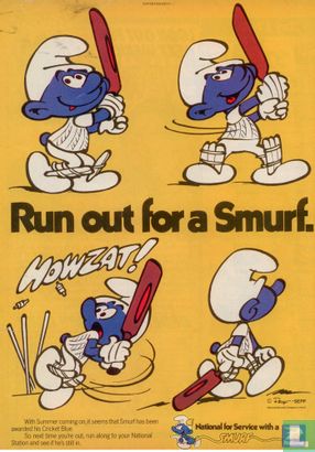 Run out for a Smurf.