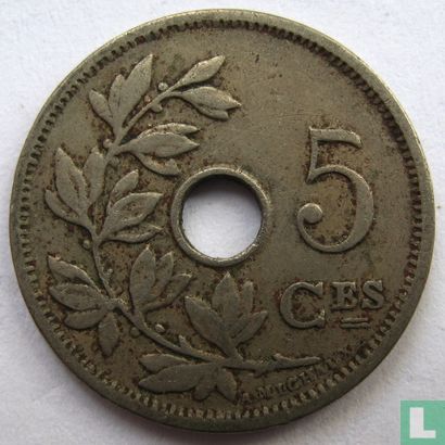 Belgien 5 Centime 1906/05 (FRA) - Bild 2