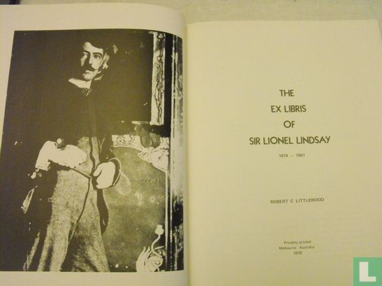 The Ex libris of Sir Lionel Lindsay - Afbeelding 3