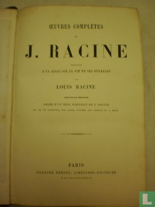 Oeuvres complètes de J. Racine - Afbeelding 3