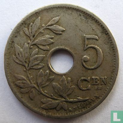 Belgique 5 centimes 1924/11 - Image 2