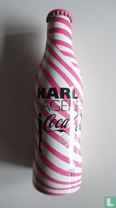 Coca-Cola light Karl Lagerfeld aluminium fles [roze-wit]