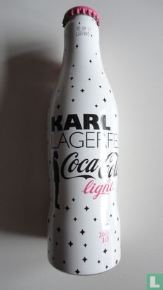 Coca-Cola light Karl Lagerfeld aluminium fles [wit]