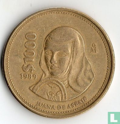 Mexico 1000 pesos 1989 - Afbeelding 1