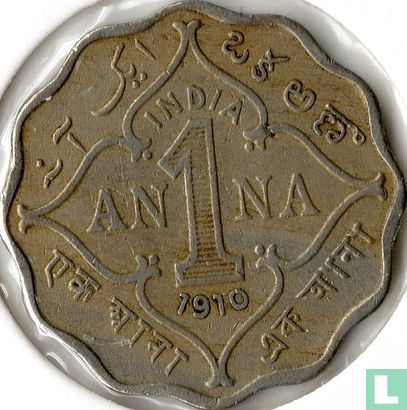 Brits-Indië 1 anna 1910 - Afbeelding 1