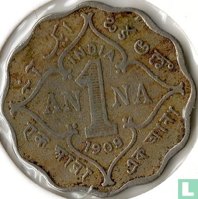British India 1 anna 1909 - Image 1