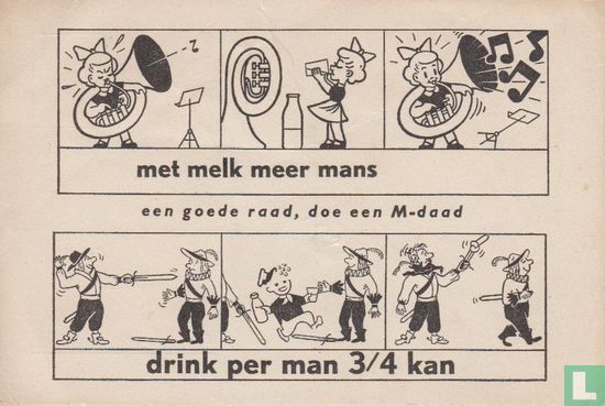 met melk meer mans  drink per man 3/4 kan - Afbeelding 1