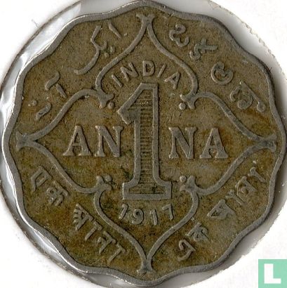 Brits-Indië 1 anna 1917 - Afbeelding 1