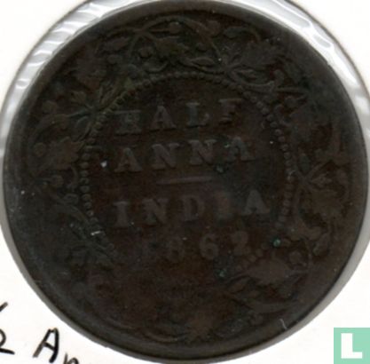 Brits-Indië ½ anna 1862 (Bombay) - Afbeelding 1