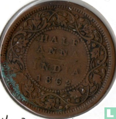 Inde britannique ½ anna 1862 (Calcutta - type 1) - Image 1