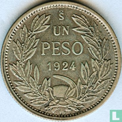 Chili 1 peso 1924 - Image 1