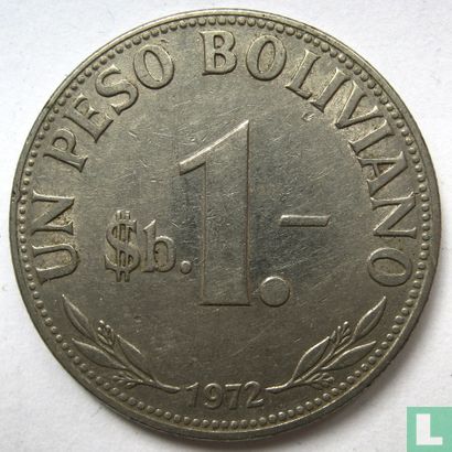 Bolivia 1 peso boliviano 1972  - Afbeelding 1
