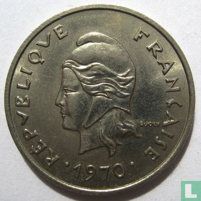 Nieuw-Caledonië 10 francs 1970 - Afbeelding 1