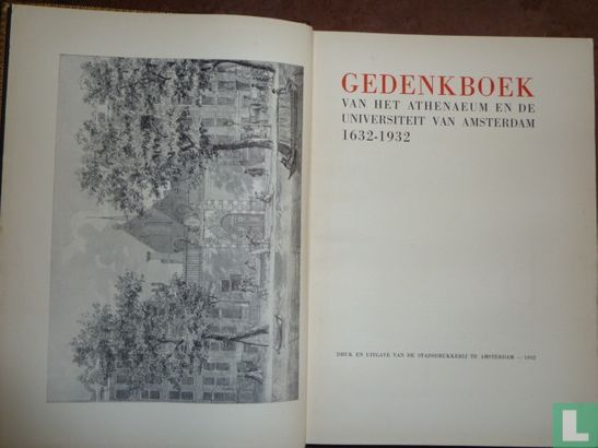 Gedenkboek van het Athenaeum en de Universiteit van Amsterdam 1632-1932 - Afbeelding 3