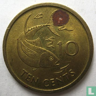 Seychellen 10 Cent 1990 - Bild 2