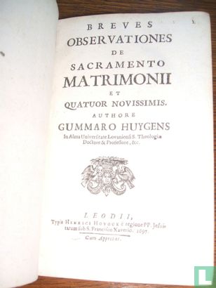 Breves observationes de sacramento Matrimonii - Image 3