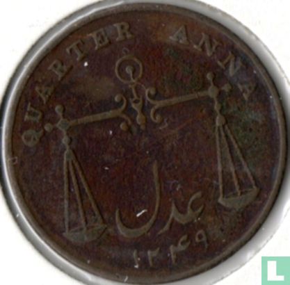 Bombay ¼ anna 1833 (AH1249 - type 1) - Image 2
