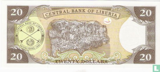 Liberia 20 Dollars - Afbeelding 2