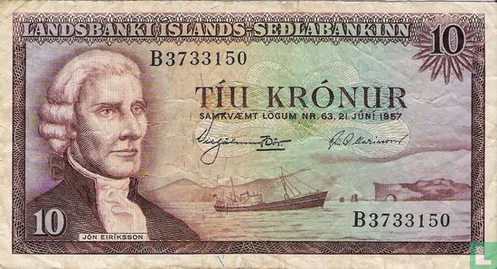 IJsland 10 Kronur  - Afbeelding 1