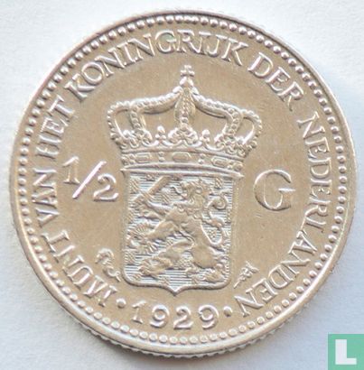 Netherlands ½ gulden 1929 (type 2) - Image 1