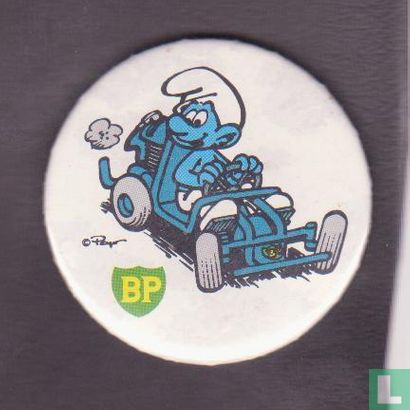 BP (Smurf in race kart)