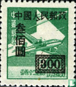 Transport of mail with overprint